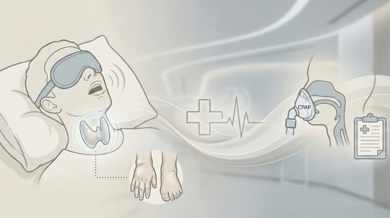 そのいびき、甲状腺の病気かも？橋本病などが引き起こす無呼吸とむくみ