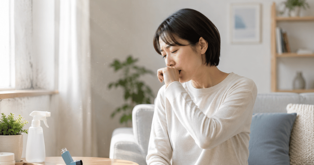 家にいる時だけ咳が出るのはなぜ？室内環境（ほこり・カビ・化学物質）と咳喘息