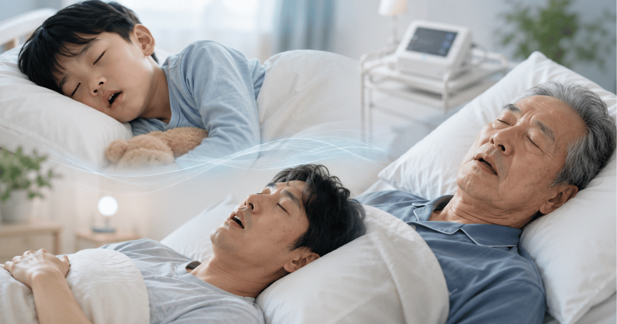 睡眠時無呼吸症候群は何歳からなる？子供から高齢者まで年代別の発症リスクと特徴