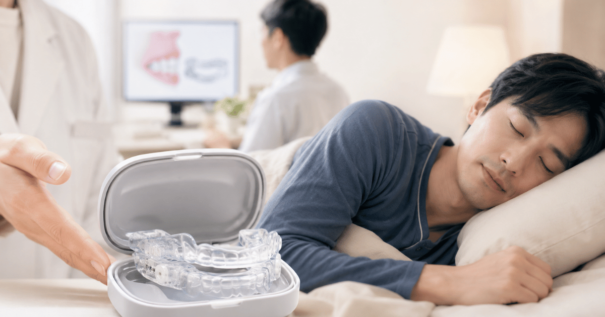 睡眠時無呼吸症候群に市販マウスピースは効果ある?医療用との違いと選ぶ際の注意点