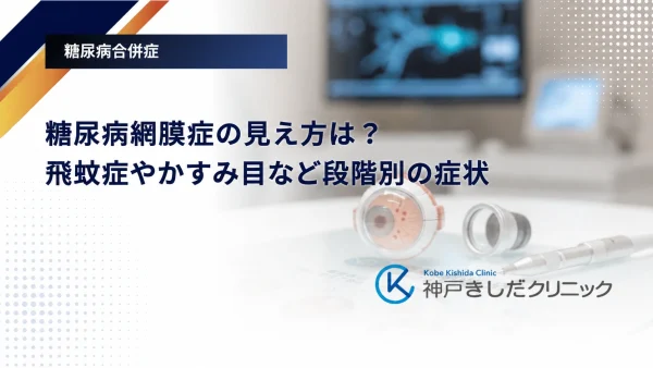 糖尿病網膜症の見え方は?飛蚊症やかすみ目など段階別の症状