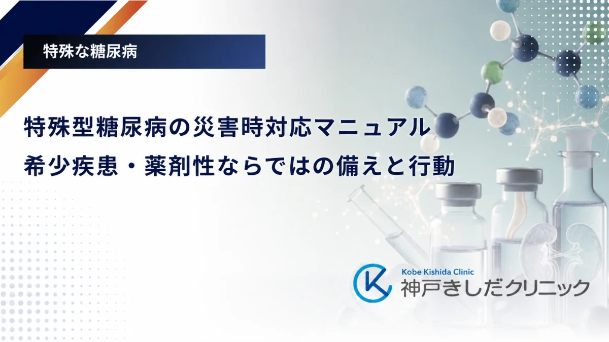 特殊型糖尿病の災害時対応マニュアル｜希少疾患・薬剤性ならではの備えと行動