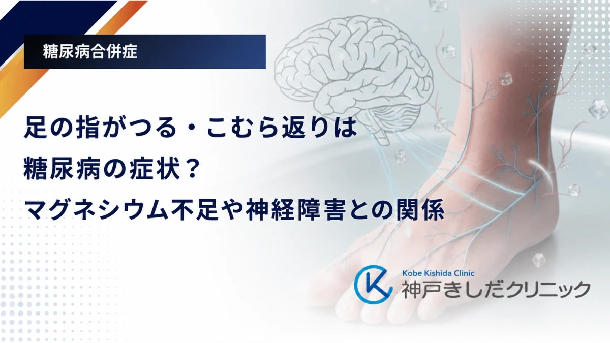 足の指がつる・こむら返りは糖尿病の症状?マグネシウム不足や神経障害との関係