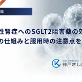 糖尿病性腎症へのSGLT2阻害薬の効果｜腎保護の仕組みと服用時の注意点を解説