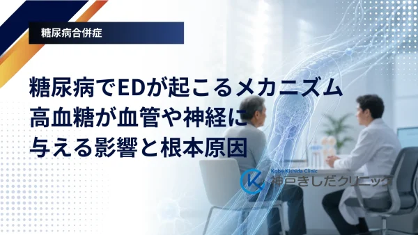 糖尿病でEDが起こるメカニズム｜高血糖が血管や神経に与える影響と根本原因