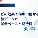 週1回の注射薬と体重の変化を示す折れ線を並べ、平均値とばらつきの関係を表した図