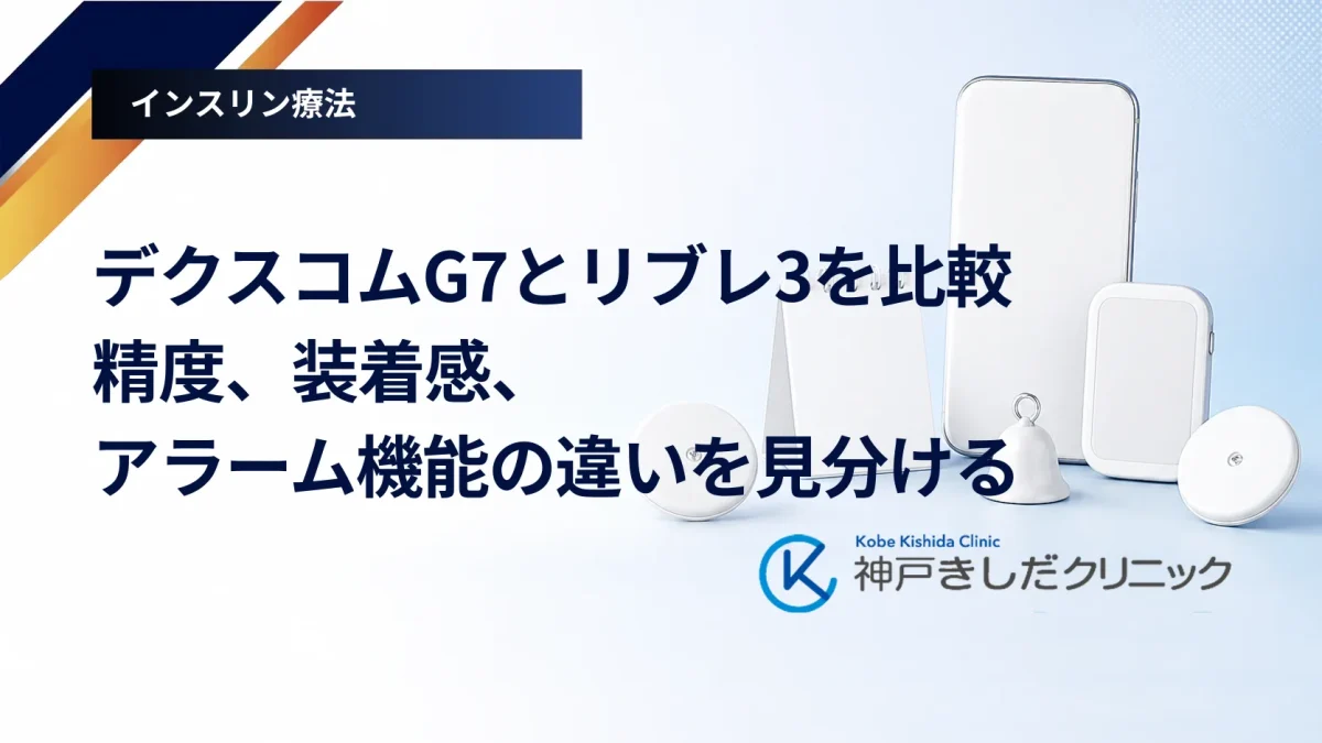 デクスコムG7とリブレ3を比較|精度、装着感、アラーム機能の違いを見分ける