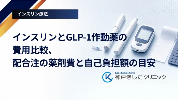 インスリンとGLP-1作動薬の費用比較、配合注の薬剤費と自己負担額の目安
