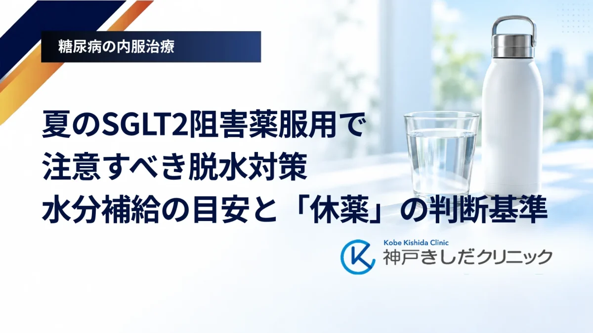 夏のSGLT2阻害薬服用で注意すべき脱水対策｜水分補給の目安と「休薬」の判断基準