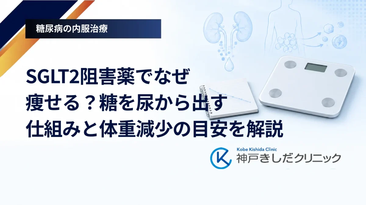 SGLT2阻害薬でなぜ痩せる?糖を尿から出す仕組みと体重減少の目安を解説